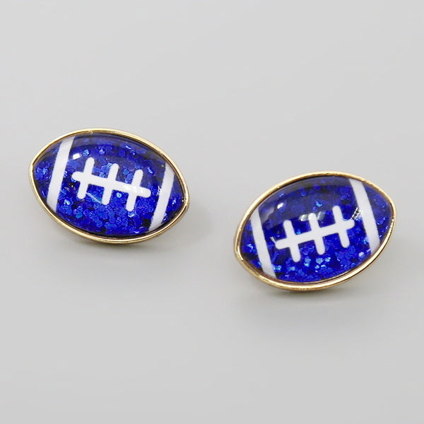 Game Day Football Glitter Stud Earrings – US Jewelry House