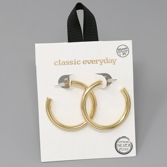 35mm Tube Hoop Earrings
