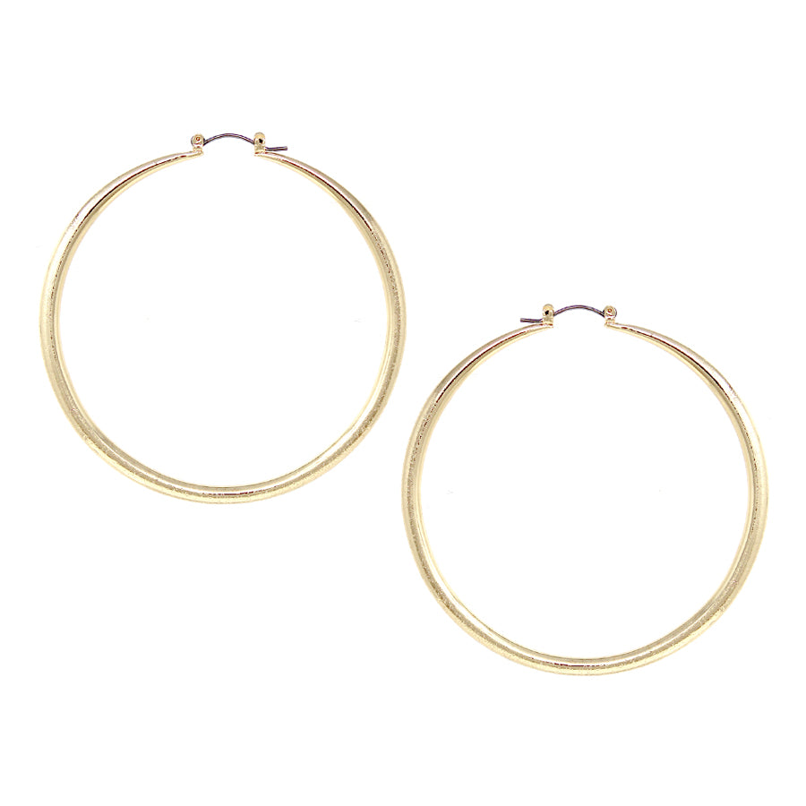 14K Yellow Gold Oval Diamond Cut Fancy Hoop Earrings 40002432 By Shin  Brothers Jewelers *