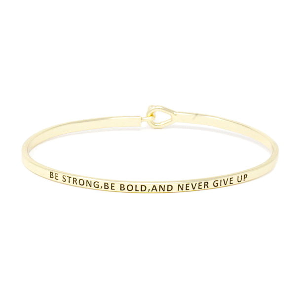 Be strong and courageous •• Bracelet •• Leather wrap and interchangeab –  Stacy's Pink Martini Boutique