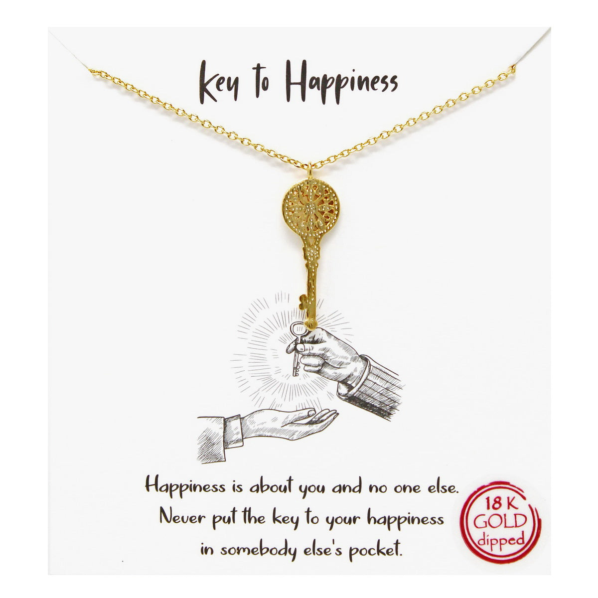 Key to happiness necklace sale