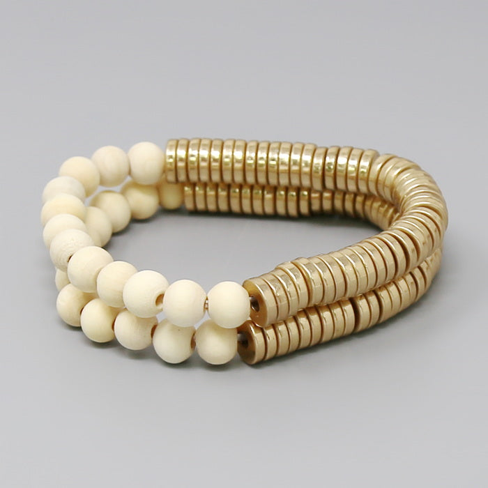 A Designer Monogram Imitation Pearl Stretch Bracelet by Jewelry Nexu –  Jewelry Nexus