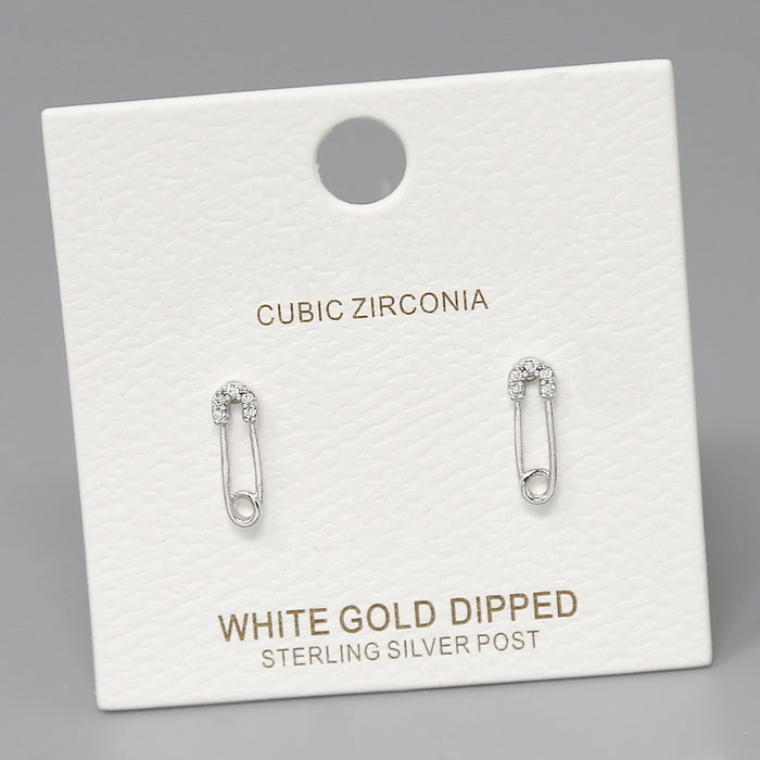 Dipped Safety Pins, White