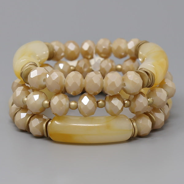 Mother of Pearl Tube Bead Bracelet